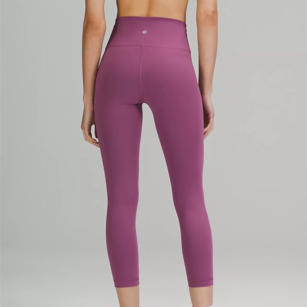 Lululemon Wunder Under High Rise Cropped Leggings 25" In Vintage Plum
